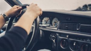 driver during the summer in a hot car